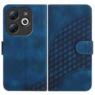 For Infinix Smart 8 YX0060 Elephant Head Embossed Phone Leather Case with Lanyard(Royal Blue)