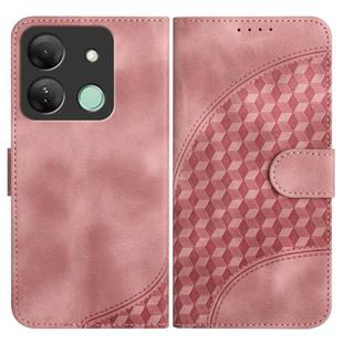 For Infinix Smart 7 HD YX0060 Elephant Head Embossed Phone Leather Case with Lanyard(Pink)