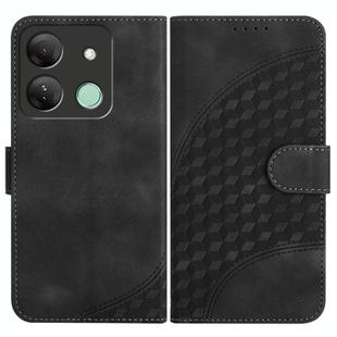 For Infinix Smart 7 HD YX0060 Elephant Head Embossed Phone Leather Case with Lanyard(Black)