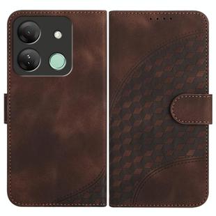 For Infinix Smart 7 HD YX0060 Elephant Head Embossed Phone Leather Case with Lanyard(Coffee)