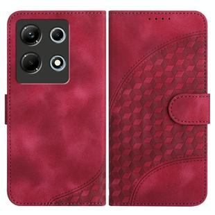 For Infinix Note 30 4G YX0060 Elephant Head Embossed Phone Leather Case with Lanyard(Rose Red)