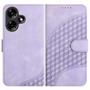 For Infinix Hot 30 YX0060 Elephant Head Embossed Phone Leather Case with Lanyard(Light Purple)