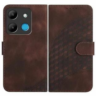 For Infinix Smart 7 YX0060 Elephant Head Embossed Phone Leather Case with Lanyard(Coffee)