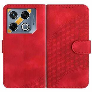 For Infinix GT 20 Pro YX0060 Elephant Head Embossed Phone Leather Case with Lanyard(Red)