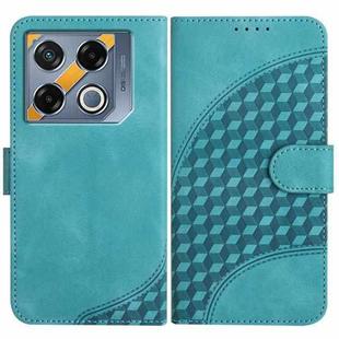 For Infinix GT 20 Pro YX0060 Elephant Head Embossed Phone Leather Case with Lanyard(Light Blue)