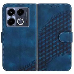 For Infinix Note 40 4G YX0060 Elephant Head Embossed Phone Leather Case with Lanyard(Royal Blue)