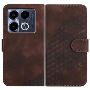 For Infinix Note 40 4G YX0060 Elephant Head Embossed Phone Leather Case with Lanyard(Coffee)