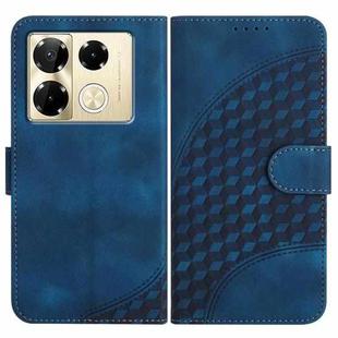 For Infinix Note 40 Pro 4G / 5G YX0060 Elephant Head Embossed Phone Leather Case with Lanyard(Royal Blue)