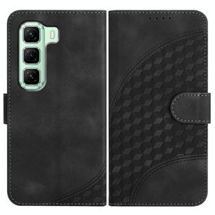 For Infinix Hot 50 4G YX0060 Elephant Head Embossed Phone Leather Case with Lanyard(Black)