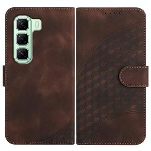 For Infinix Hot 50 4G YX0060 Elephant Head Embossed Phone Leather Case with Lanyard(Coffee)