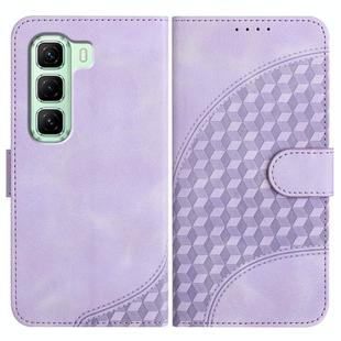 For Infinix Hot 50 5G YX0060 Elephant Head Embossed Phone Leather Case with Lanyard(Light Purple)