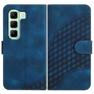 For Infinix Hot 50 5G YX0060 Elephant Head Embossed Phone Leather Case with Lanyard(Royal Blue)