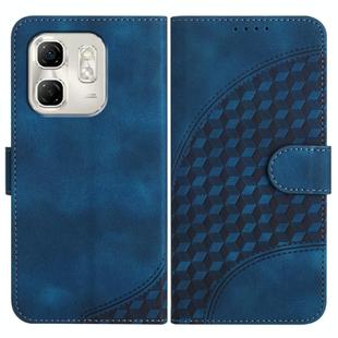 For Infinix Hot 50i / Smart 9 YX0060 Elephant Head Embossed Phone Leather Case with Lanyard(Royal Blue)