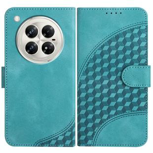 For Infinix Zero 40 4G / Zero 40 5G YX0060 Elephant Head Embossed Phone Leather Case with Lanyard(Light Blue)