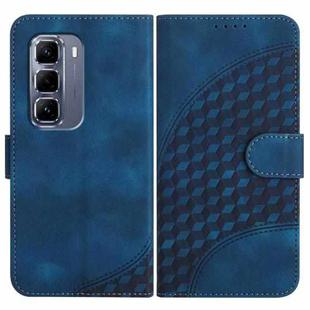 For Infinix Hot 50 Pro+ 4G Elephant Head Embossed Phone Leather Case with Lanyard(Royal Blue)