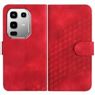 For Infinix Note 50 4G / Note 50 Pro 4G Elephant Head Embossed Phone Leather Case with Lanyard(Red)