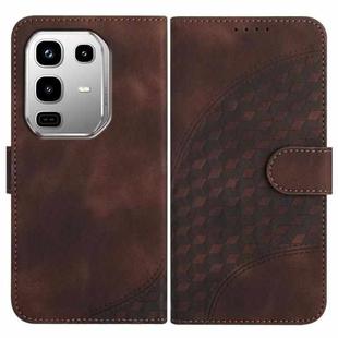 For Infinix Note 50 4G / Note 50 Pro 4G Elephant Head Embossed Phone Leather Case with Lanyard(Coffee)