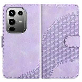 For Infinix Note 50 Pro+ Elephant Head Embossed Phone Leather Case with Lanyard(Light Purple)