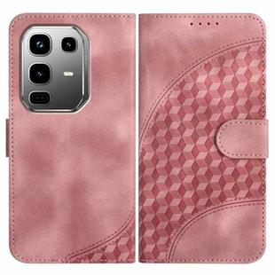 For Infinix Note 50 Pro+ Elephant Head Embossed Phone Leather Case with Lanyard(Pink)