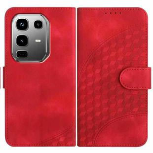 For Infinix Note 50 Pro+ Elephant Head Embossed Phone Leather Case with Lanyard(Red)