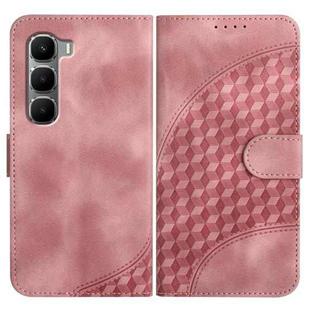 For Infinix Hot 60 5G / Hot 60i 4G Elephant Head Embossed Phone Leather Case with Lanyard(Pink)