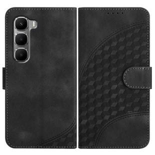 For Infinix Hot 60 5G / Hot 60i 4G Elephant Head Embossed Phone Leather Case with Lanyard(Black)