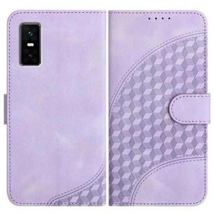 For Infinix GT 30 Pro Elephant Head Embossed Phone Leather Case with Lanyard(Light Purple)