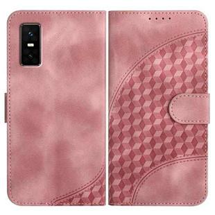 For Infinix GT 30 Pro Elephant Head Embossed Phone Leather Case with Lanyard(Pink)