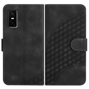 For Infinix GT 30 Pro Elephant Head Embossed Phone Leather Case with Lanyard(Black)