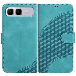 For Infinix Smart 10 Plus 4G Elephant Head Embossed Phone Leather Case with Lanyard(Light Blue)