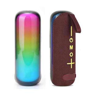 T&G TG-384 Mini Portable Bluetooth Speaker Support TF / U-disk / RGB Light(Brown)