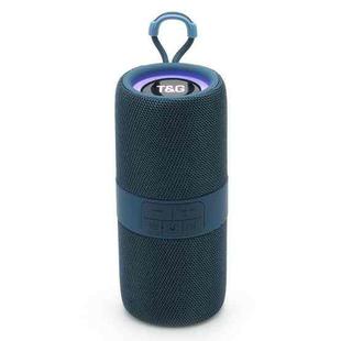T&G TG-671 Portable Wireless 3D Stereo Subwoofer Speaker with FM/USB/LED(Blue)