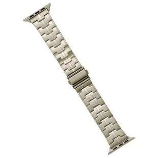 For Apple Watch SE 2023 44mm Stainless Steel Watch Band(Titanium)