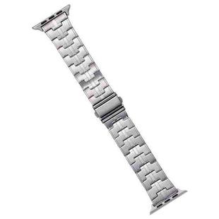 For Apple Watch SE 2023 44mm Stainless Steel Watch Band(Silver)