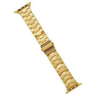 For Apple Watch Series 6 44mm Stainless Steel Watch Band(Gold)