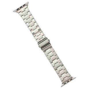 For Apple Watch Series 5 44mm Stainless Steel Watch Band(Starlight)