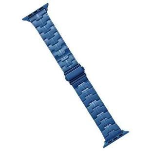 For Apple Watch 38mm Stainless Steel Watch Band(Blue)