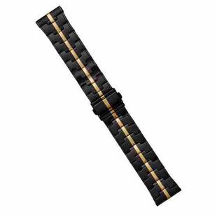 22mm Stainless Steel Watch Band(Black Gold)