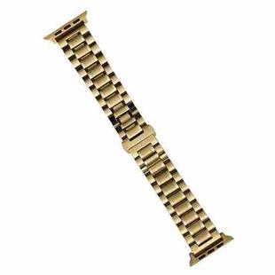 For Apple Watch Series 5 44mm Five-Beads Stainless Steel Watch Band(Gold)