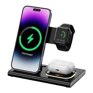 A80 3 in 1 15W Folding Wireless Charger(Black)