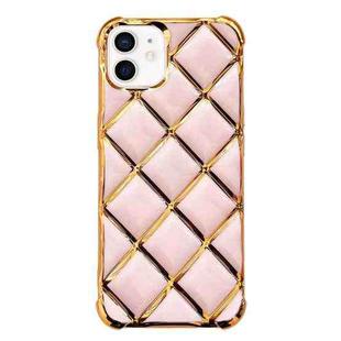 For iPhone 12 Electroplated Varnish Diamond TPU Phone Case(Pink)