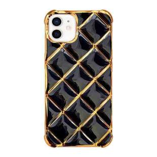 For iPhone 12 Electroplated Varnish Diamond TPU Phone Case(Black)