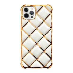 For iPhone 12 Pro Electroplated Varnish Diamond TPU Phone Case(White)