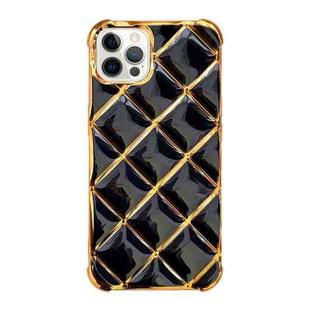 For iPhone 11 Pro Max Electroplated Varnish Diamond TPU Phone Case(Black)