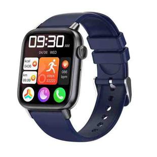 QS08 PRO 1.83 inch BT5.2 Smart Sport Watch, Support Sleep / Heart Rate / Blood Oxygen / Temperature / Blood Pressure Health Monitor(Black+Blue)
