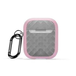 For AirPods 2 / 1 DUX DUCIS PECC Series Earbuds Box Protective Case(Pink Grey)