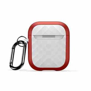 For AirPods 2 / 1 DUX DUCIS PECC Series Earbuds Box Protective Case(Red White)