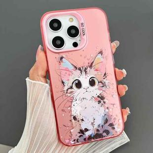 For iPhone 15 Pro Dual-sided IMD Animal Graffiti TPU + PC Phone Case(Elegant Cat)