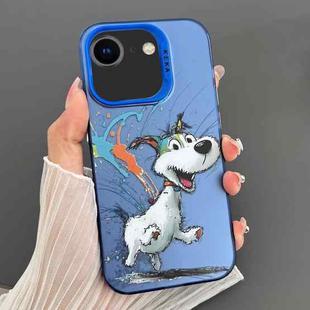 For iPhone SE 2022 / 2020 / 8 / 7 Dual-sided IMD Animal Graffiti TPU + PC Phone Case(Running Dog)