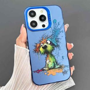 For iPhone 13 Pro Max Dual-sided IMD Animal Graffiti TPU + PC Phone Case(Fallen Dog)